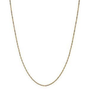 Collier Chaîne Or 375 Maille Forçat Miroir 1.4mm 40cm