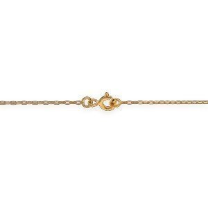 Collier Chaîne Or 375 Maille Forçat Miroir 1.4mm 40cm
