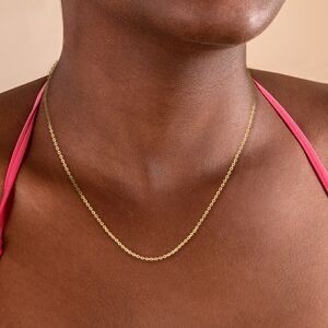 Collier Chaîne Or 375 Maille Forçat Miroir Creux 1.5mm 50cm