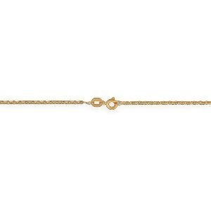 Collier Chaîne Or 375 Maille Forçat Miroir Creux 1.5mm 50cm