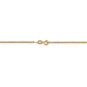 Collier Chaîne Or 375 Maille Forçat Miroir Creux 1.5mm 50cm