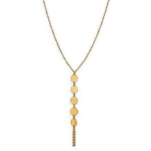 Collier Y Or 750 Chaîne Forçat Diamanté 0.80mm 42cm Pastilles Satinées 4mm