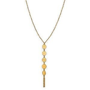 Collier Y Or 750 Chaîne Forçat Diamanté 0.80mm 42cm Pastilles Satinées 4mm