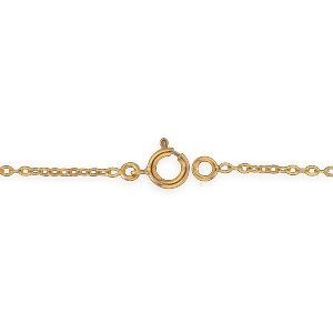 Collier Y Or 750 Chaîne Forçat Diamanté 0.80mm 42cm Pastilles Satinées 4mm