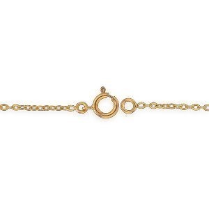 Collier Y Or 750 Chaîne Forçat Diamanté 0.80mm 42cm Pastilles Satinées 4mm