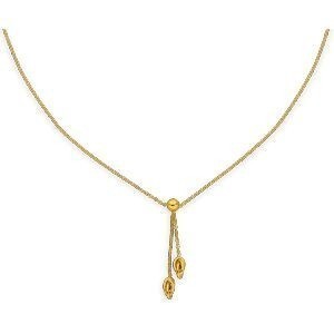 Collier Y Or 375 1.8mm Nœuds Forçat Antillais 6mm Boule 6mm 45cm