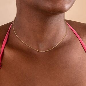 Collier Chaîne Or 375 Maille Forçat Diamanté Allégé 1mm 40cm