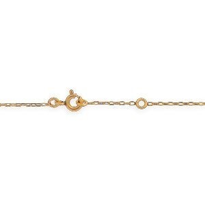 Collier Chaîne Or 375 Maille Forçat Diamanté Allégé 1mm 40cm