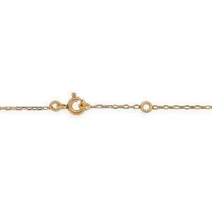 Collier Chaîne Or 375 Maille Forçat Diamanté Allégé 1mm 40cm