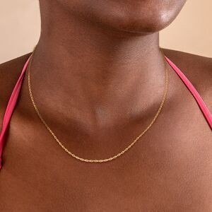 Collier Chaîne Or 375 Maille Cheval 1mm 45cm