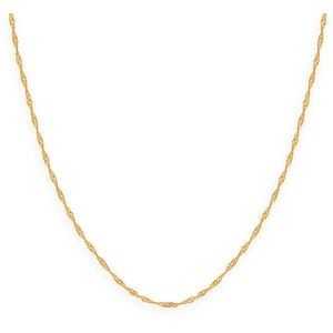 Collier Chaîne Or 375 Maille Singapour Creux 1.8mm 45cm