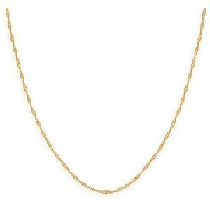 Collier Chaîne Or 375 Maille Singapour Creux 1.8mm 45cm