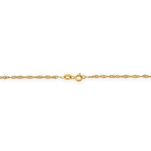 Collier Chaîne Or 375 Maille Singapour Creux 1.8mm 45cm