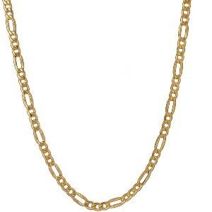 Collier Or 750 Maille Cheval Alterné Diamanté Creux 4.8mm 60cm