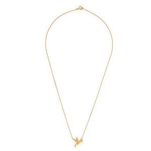 Collier Or 375 Pendentif Colibri Cœur 14*16mm 45cm