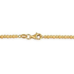 Collier Chute Or 375 Boules Lisses Sablées 45cm
