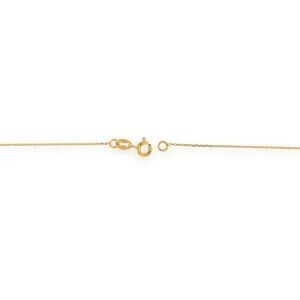 Collier Y Or 375 Chaîne 0.5mm Grain D'or Lisse Et Satiné 6mm 42cm