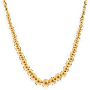 Collier Or 750 Chute Boules 2.5  à 9mm 45cm