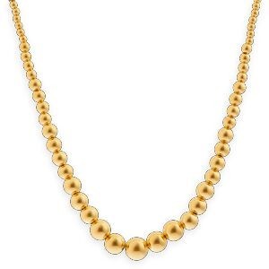 Collier Or 750 Chute Boules 2.5  à 9mm 45cm