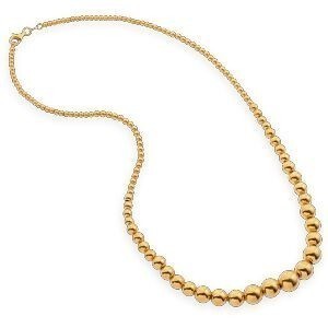 Collier Or 750 Chute Boules 2.5  à 9mm 45cm