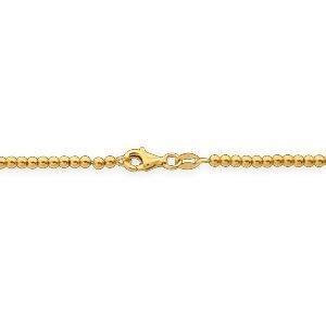Collier Or 750 Chute Boules 2.5  à 9mm 45cm