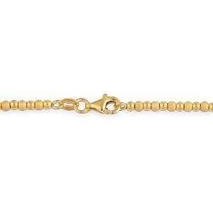Collier Chute Or 750 Boules Lisses Sablées 2  à 9mm 45cm