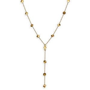Collier Y Or 750 1mm Cubes 3mm Pendant 60mm 44cm