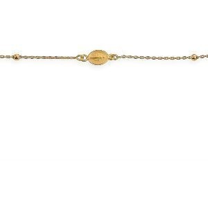 Collier Chapelet Or 750 1mm Boules 2  à 3mm Miraculeuse Croix 42  à 45cm