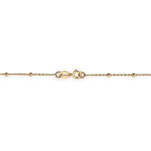 Collier Chapelet Or 750 1mm 42cm Boules 2mm Croix