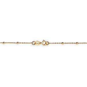 Collier Chapelet Or 750 1mm 42cm Boules 2mm Croix