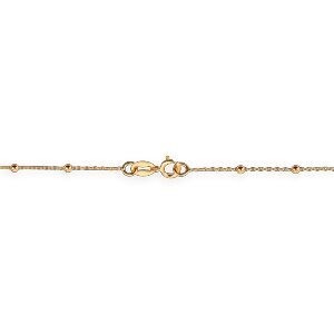 Collier Chapelet Or 750 1mm Boules 2mm Miraculeuse 4.5*7.5mm 42cm