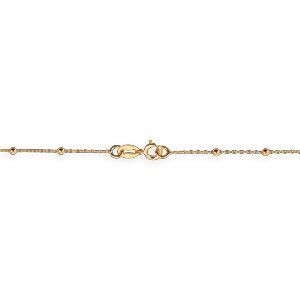 Collier Chapelet Or 750 1mm Boules 2mm Miraculeuse 4.5*7.5mm 42cm