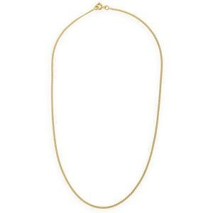 Collier Chaîne Plaqué Or Maille Gourmette Limé 1.5mm 45cm