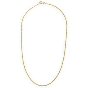Collier Chaîne Plaqué Or Maille Gourmette Limé 1.5mm 45cm