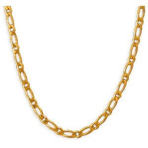 Collier Plaqué Or Maille Cheval Plate Alterné 4.8mm 60cm