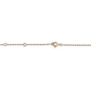 Collier Plaqué Or 1.2mm Anneaux 10  à 15mm 42  à 45cm