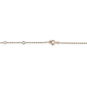 Collier Plaqué Or 1.2mm Anneaux 10  à 15mm 42  à 45cm