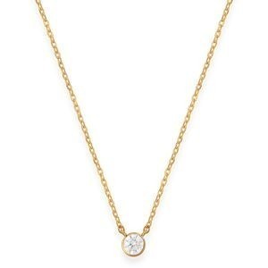 Collier Plaqué Or 1.2mm Zirconium 4mm Serti Clos 38  à 42cm