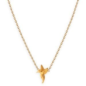 Collier Plaqué Or 1.3mm Colibri 10*12.5mm 38  à 42cm