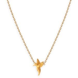 Collier Plaqué Or 1.3mm Colibri 10*12.5mm 38  à 42cm