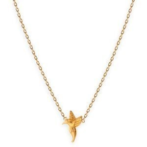 Collier Plaqué Or 1.3mm Colibri 10*12.5mm 38  à 42cm