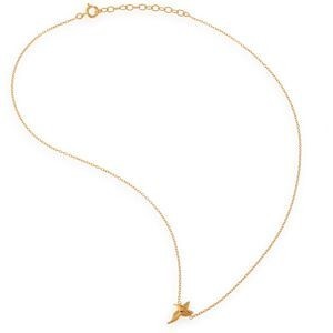 Collier Plaqué Or 1.3mm Colibri 10*12.5mm 38  à 42cm