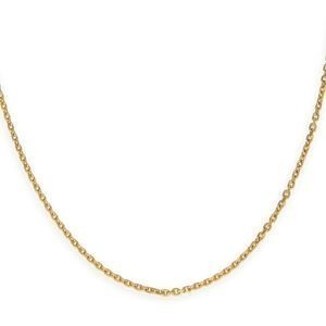Collier Chaîne Plaqué Or Maille Forçat Limé 1.6mm 50cm