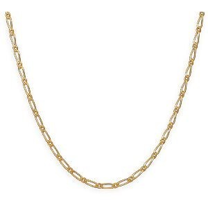Collier Chaîne Plaqué Or Maille Cheval Alterné 2.5mm 50cm