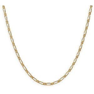 Collier Chaîne Plaqué Or Maille Cheval Alterné 2.5mm 50cm