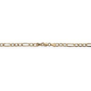 Collier Or 375 Maille Cheval Alterné 4.5mm 60cm