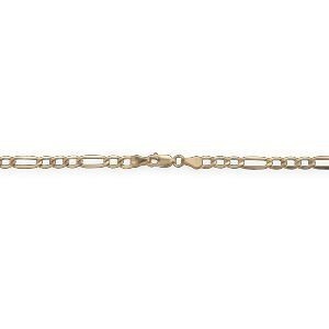 Collier Or 375 Maille Cheval Alterné 4.5mm 60cm