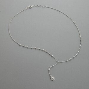Collier Chapelet Argent 925 1mm Miraculeuse Pend 56mm Boules 2.5mm 42  à 45cm