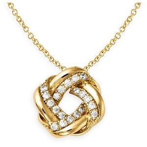 Collier Plaqué Or Motif Entrelacé 14mm Zirconium 40  à 44cm