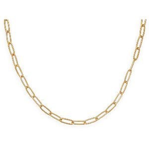 Collier Plaqué Or 42cm Chaîne 5.4mm striée